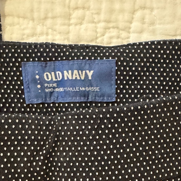 Old Navy Pants - Old Navy Pixie Black and White Dotted Pants